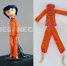 CORALINE BENDY FASHION DOLL 18CM - CORALINE PIJAMA Y SABANA                
