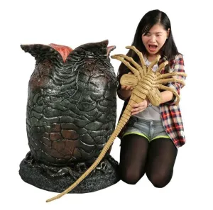 ALIEN REPLICA TAMAÑO REAL HUEVO ALIEN + FACEHUGGER LATEX/GOMAESPUMA 91 CM  