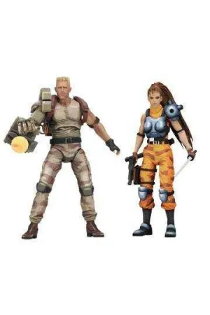 ALIEN VS PREDATOR ARCADE 1994 PACK 2 FIGURAS 18 CM DUTCH & LIN SCALE ACT   
