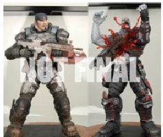 GEARS OF WAR MARCUS Y LOCUST CHAINSAW DUEL SET 2 FIG 18CM                  