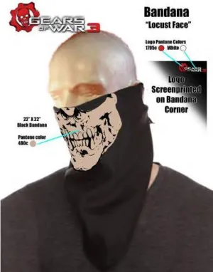 GEARS OF WAR 3 BANDANA LOCUST FACE                                         