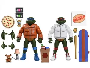 TORTUGAS NINJA MUTANTES ADOLESCENTES SET 2 FIGURAS SCALE ACTION CARTOON PUNK LEONARNO Y RAPHAEL 18 CM