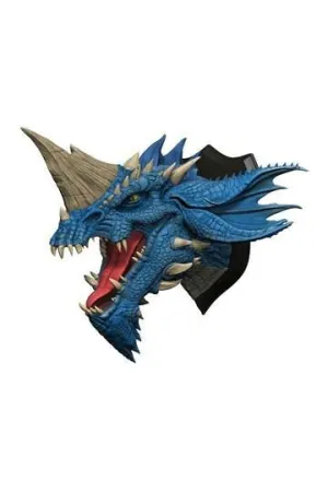 DUNGEONS & DRAGONS DECORACIÓN DE PARED 3D BLUE DRAGON TROPHY PLAQUE DUNGEONS & DRAGONS DECORACIÓN DE PARED 3D BLUE DRAGON TROPHY PLAQUE