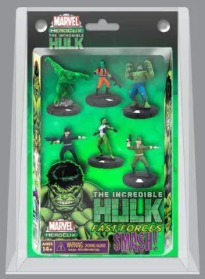 MARVEL HEROCLIX - INCREDIBLE HULK FAST FORCES 6 PACK                       