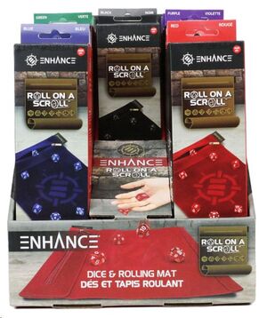 ENHANCE TABLETOP ROLL ON A SCROLL BOLSA CON DADOS ROJO