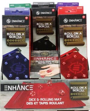 ENHANCE TABLETOP ROLL ON A SCROLL BOLSA CON DADOS MORADO