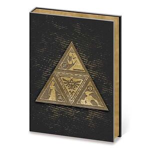 THE LEGEND OF ZELDA LIBRETA A5 METAL TRIFORCE