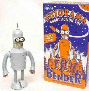 FUTURAMA BENDER METALICO GRIS 18CM                                         