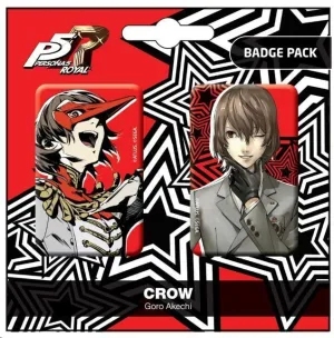 PERSONA 5 ROYAL PACK DE CHAPAS CROW / GORO AKECHI
