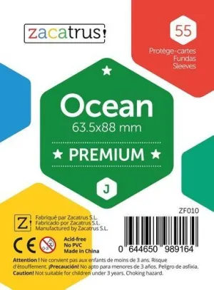 FUNDAS ZACATRUS OCEAN PREMIUM 63.5 MM X 88 MM (50)                         