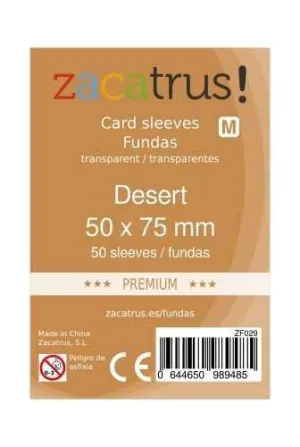 FUNDAS ZACATRUS DESERT PREMIUM 50 MM X 75 MM (50)                          