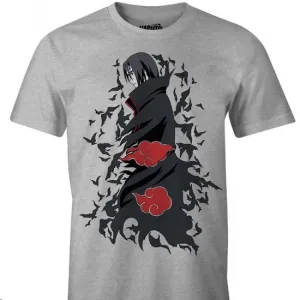 NARUTO CAMISETA GRIS ITACHI XL