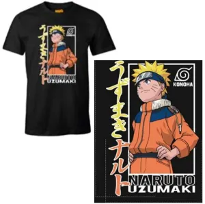 NARUTO CAMISETA NEGRA NARUTO UZUMAKI  XL