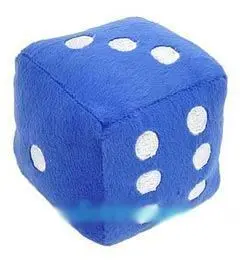 SALDO - PELUCHE DADO 6 CARAS MINI AZUL                                             