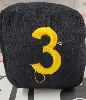 SALDO - PELUCHE DADO 6 CARAS NEGRO MEDIANO NUMEROS                                 