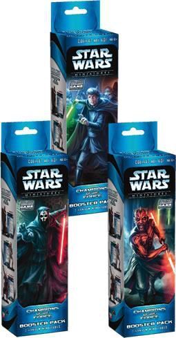STAR WARS MINIATURES: CHAMPIONS OF THE FORCE BOOSTER                       