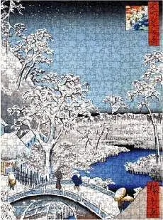 HIROSHIGE DRUM BRIDGE PUZZLE 1000 PIEZAS 27X27CM                           