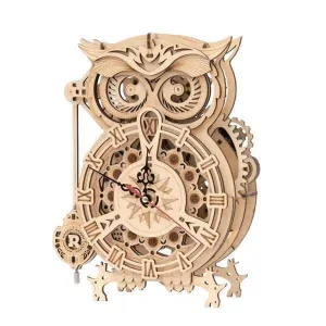 MECHANICAL GEARS OWL CLOCK                                                 