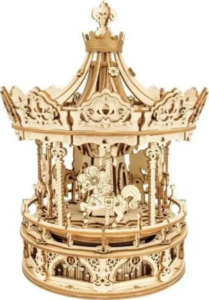 MECHANICAL MUSIC BOX ROMANTIC CAROUSEL