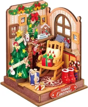 DIY MINIATURE HOUSE CHRISTMAS FIREPLACE