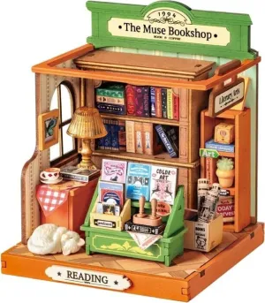 DIY MINIATURE HOUSE THE MUSE BOOKSHOP