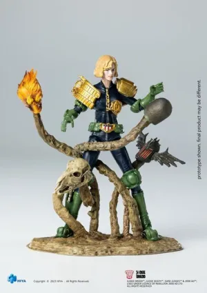 2000 AD FIGURA 1/18 EXQUISITE MINI JUDGE DREDD JUDGE ANDERSON VS THE DARK JUDGES 10 CM