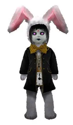 LIVING DEAD DOLLS ALICE IN WONDERLAND FIG 23CM - THE WHITE RABBIT          