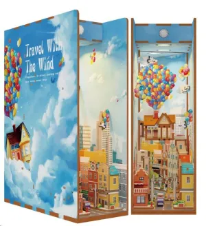 TONECHEER BOOK NOOK MAQUETA DIY UP TRAVEL WITH THE WIND (CASA VOLADORA) CON LUZ LED