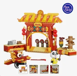 KUNG FU PANDA CAMPO DE ENTRENAMIENTO SET CONSTRUCCION 16 CM