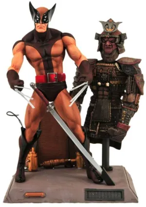 LOBEZNO TRAJE MARRON FIG 18CM BASE SAMURAI MARVEL SELECT                   