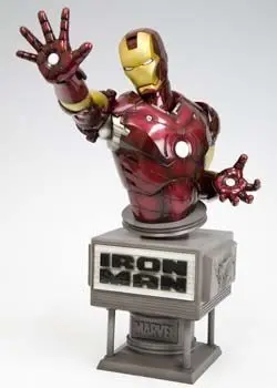 IRON MAN BUSTO RESINA FINE ART 23CM CON LUZ                                