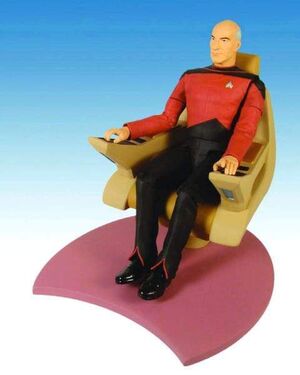 STAR TREK 20 ANIVERSARIO FIG 18CM PICARD CON SILLA                         