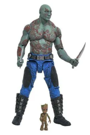 GUARDIANES DE LA GALAXIA 2 FIGURA 18 CM DRAX (+ BABY GROOT) MARVEL SELECT  