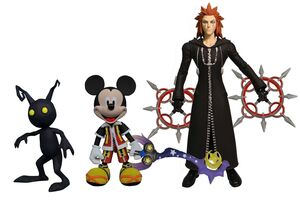 KINGDOM HEARTS II PACK 3 FIGURAS MICKEY / AXEL / SHADOW SERIE 1            