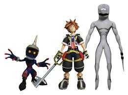 KINGDOM HEARTS II PACK 3 FIGURAS SORA / DUSK / SOLDIER  SERIE 1            