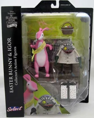 PESADILLA ANTES DE NAVIDAD PACK 2 FIG 18 CM EASTER BUNNY + IGOR SERIE 5    