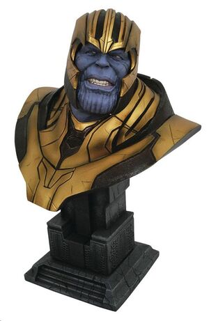 LOS VENGADORES INFINITY WAR BUSTO RESINA 28 CM ESCALA 1/12 THANOS LEGENDS IN 3D