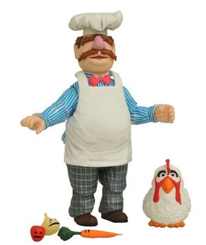 THE MUPPETS SET 2 FIG 12,5 + 7,5 CM THE SWEDISH CHEF AND KITCHEN SUPPLIES