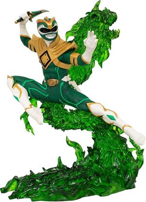 POWER RANGERS MIGHTY MORPHIN GALLERY RE-RUN DIORAMA PVC 25 CM RANGER VERDE