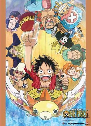 ONE PIECE POSTER TELA GO ON BOARD 84 X 112 CM                              