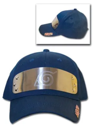 NARUTO GORRA CON SIMBOLO ALDEA DE LA HOJA EN METAL                         