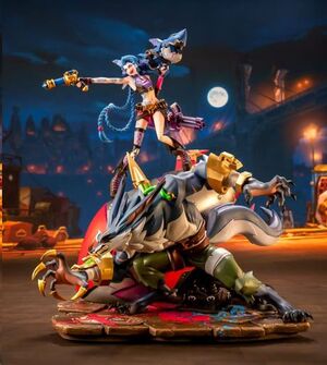 LEAGUE OF LEGENDS ESTATUA 1/10 2XKO JINX & WARWICK DIORAMA 37 CM