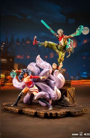 LEAGUE OF LEGENDS ESTATUA 1/10 2XKO EKKO & AHRI DIORAMA 30 CM