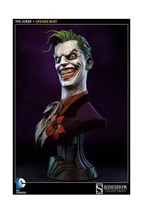 THE JOKER BUSTO RESINA 74,95 CM BATMAN LIFE-SIZE BUST                      