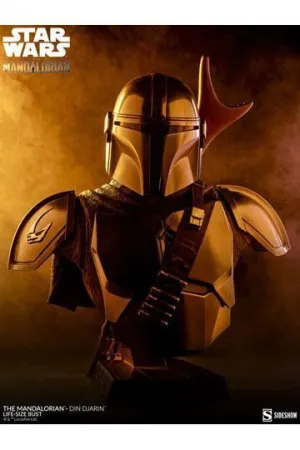 STAR WARS THE MANDALORIAN BUSTO TAMAÑO REAL THE MANDALORIAN - DIN DJARIN 86 CM