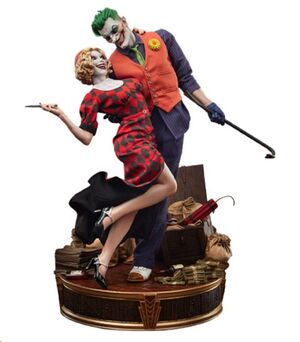 DC COMICS MYTHOS ESTATUA 1/5 THE JOKER AND HARLEY QUINN: LAWLESS LOVE 41 CM