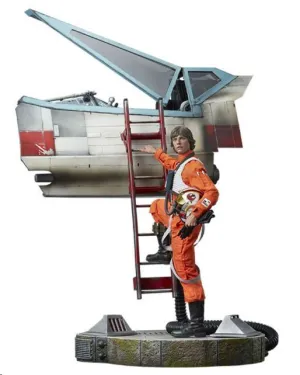 STAR WARS ESTATUA PREMIUM FORMAT LUKE SKYWALKER & X-WING: RED FIVE, STANDING BY 76 CM