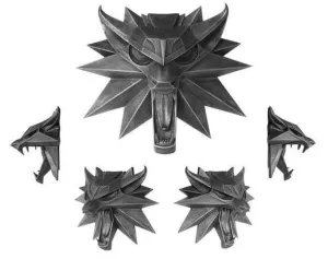 THE WITCHER 3 LOBO EMBLEMA GERALT DE RIVIA PARA PARED REPLICA 20,30 X 18CM 