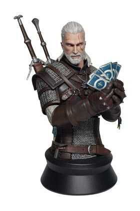 THE WITCHER 3 BUSTO 21,60 CM GERALT DE RIVIA PLAYING GWENT                 