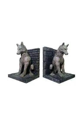 JUEGO DE TRONOS LOBOS HUARGO SET 2 APOYALIBROS GAME OF THRONES 20,30 CM    